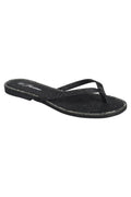 SHIMMER ME BLACK FLIP FLOPS